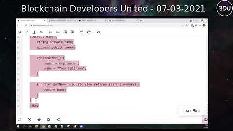 Create an RSK dApp | RootStock | Blockchain Developers United | 07-03-2021 | Part 5 of 8