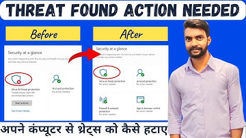 How to fix windows defender action needed problem & threat protection issue | Threat blocked,removed