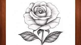 How to Draw a Beautiful, Realistic Rose Flower | Easy Rose Pencil Sketching Tutorial How to Draw a Beautiful, Realistic Rose Flower | Easy Rose Pencil Sketching Tutorial