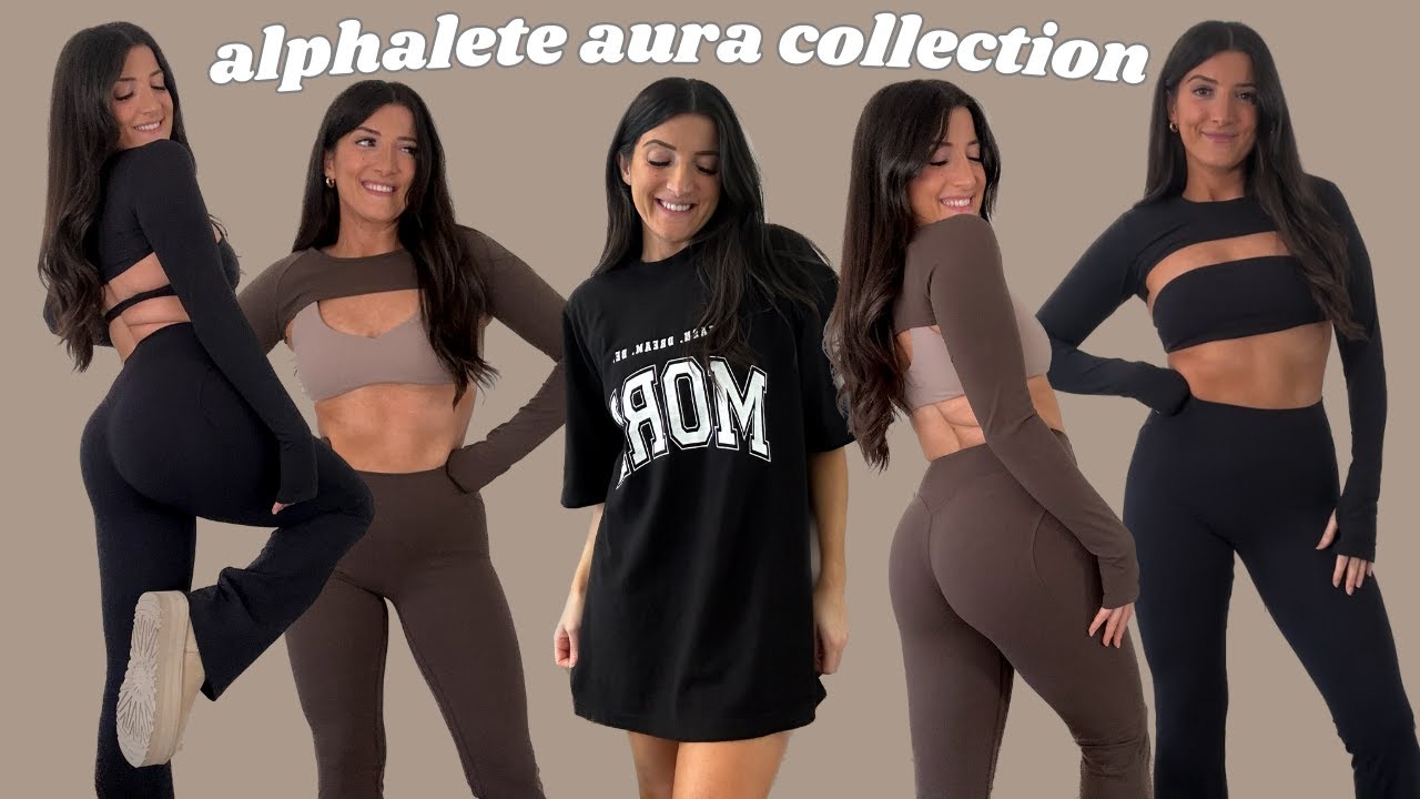 ALPHALETE AURA COLLECTION TRY ON  comparing alphalete bras to crop shop  boutique bras & buffbunny! 