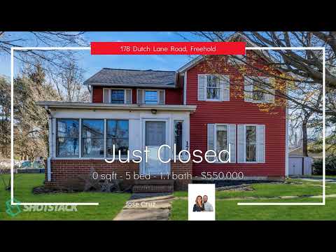 178 DUTCH LANE ROAD, Freehold, NJ home video tour