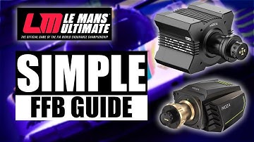 Good Moza FFB Wheel Settings For Le Mans Ultimate