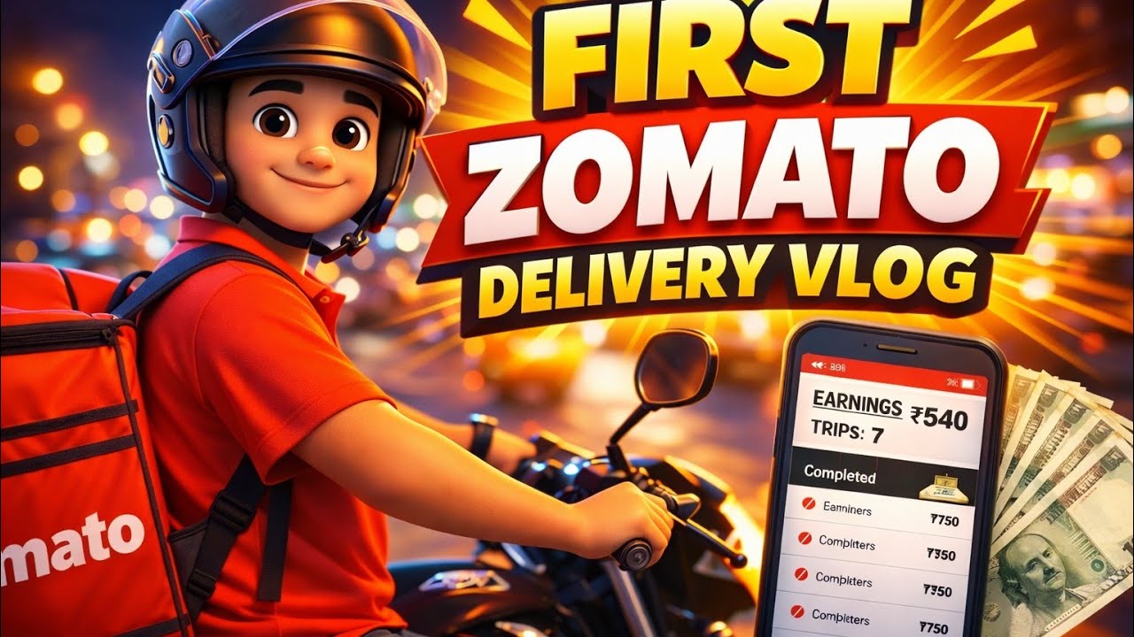 First Zomato Delivery | Night Shift, First Order & Earnings