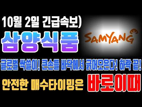 [삼양식품 주가전망] 글로벌 싹쓸이! 큰손들 바닥에서 긁어모은다! 하락 끝! 안전한 매수타이밍은 바로이때