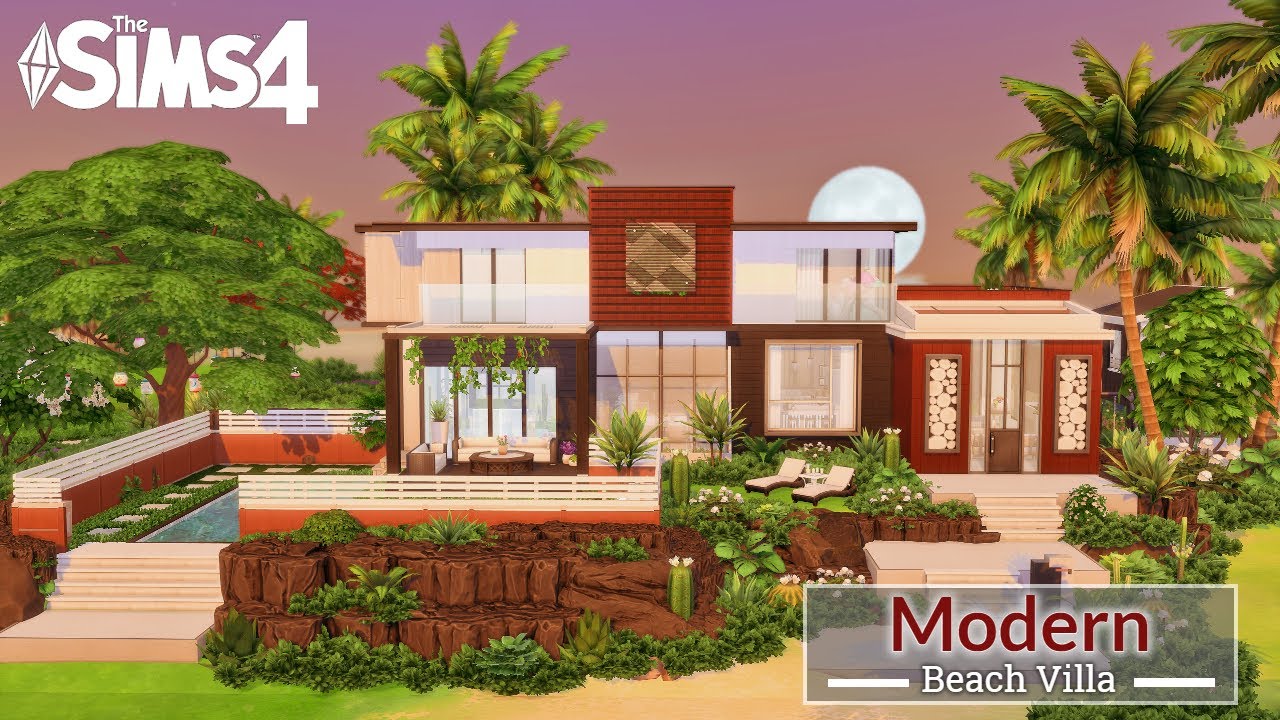 Modern Beach Villa | Stop Motion | No CC | The Sims 4 |