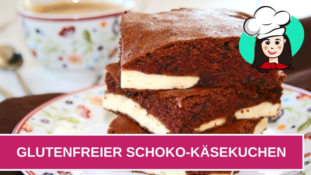 Glutenfreier Schoko-Käsekuchen auf dem Blech