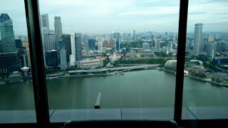 View from gym at Marina Bay Sands