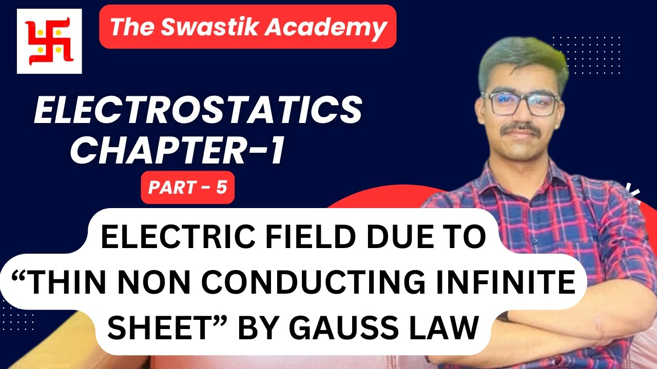 7. Electric Field Due To “Thin Non Conducting Infinite Sheet” By Gauss Law