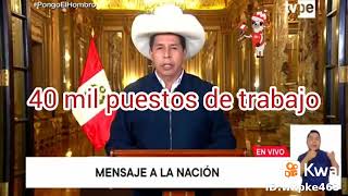 Mensaje de la Nación Presidente Pedro Castillo