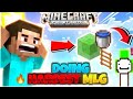 Doing Minecraft top 10 hardest mlg #minecraft pe #Techerdon