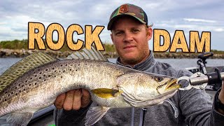 Crushing Speckled Trout at the Rock Dam