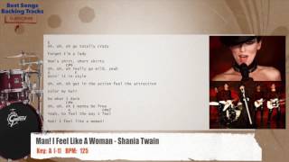 🥁 Man! I Feel Like A Woman - Shania Twain Drums Backing Track with chords and lyrics