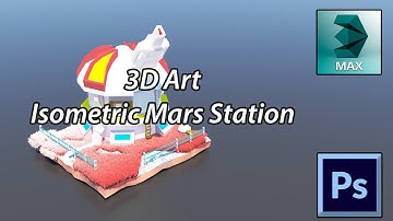 3D Speed Modelling - Isometric Mars Station - 3ds Max
