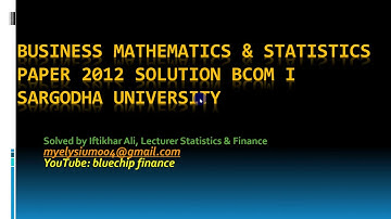 Business Math & Stat Solved Paper 2012 UOS