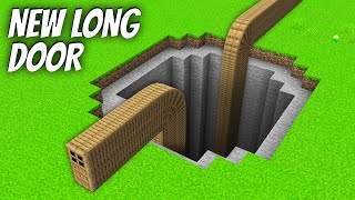 I found SECRET PIT WITH NEW LONGEST DOOR in Minecraft ! WHAT INSIDE SECRET DOOR ?