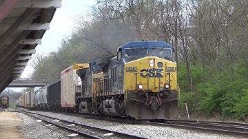CSX AC44CW 438 Leads YN2 Duo on Manifest Q584-02 on 4/2/22