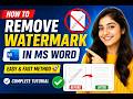 How to Remove Watermark in MS Word | Easy Method 2026 | Word Tutorial | Step by Step guide #viral