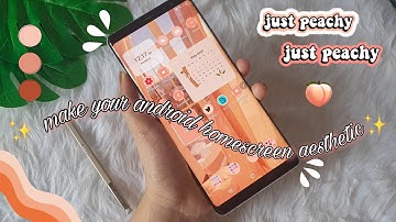 ☁️ homescreen aesthetic transformation  | ios 14 on android | peach themes 🍑