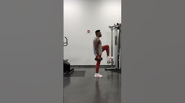 Dumbbell Double Arm Single Leg RDL to Knee Drive Overhead Press