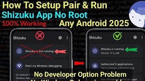 How To Install And Run Shizuku App in No Root Any Android || Fix Shizuku is Not Running || 2025