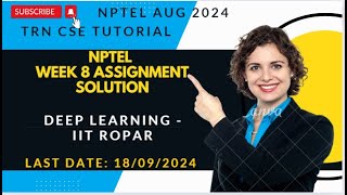 NPTEL Deep Learning Week 8 Assignment Solution | IIT Ropar 2024