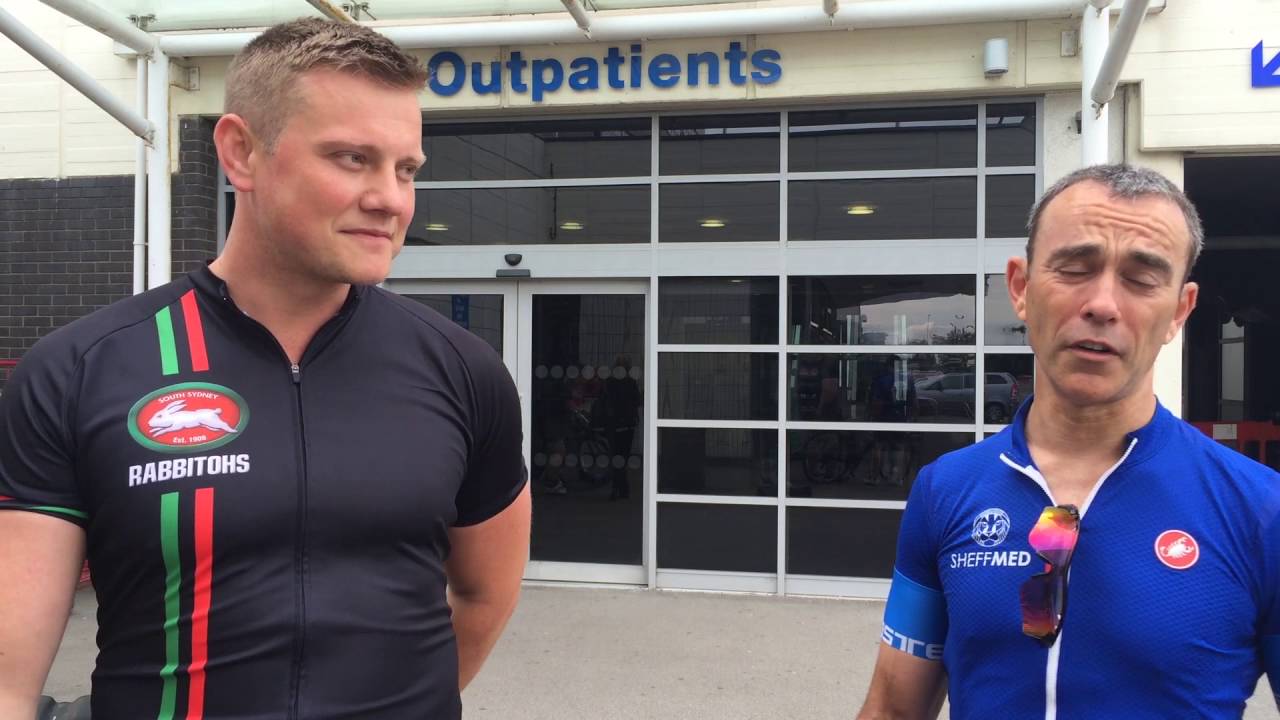 Owen Pemberton joins Alan McNulty and Sheffmed's charity bike ride YouTube