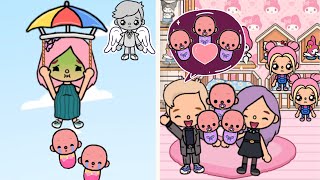 Mom Gave Birth To Twins In The Air. The Angel Helped Them! | Toca Life Story | Toca Boca screenshot 4