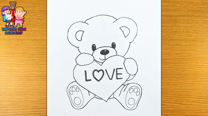 How To Draw A Teddy Bear Holding A Heart