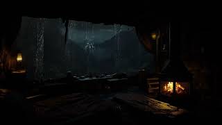 Warm Fire & Soft Rain 🌧️ A Peaceful Space to Unwind and Recharge screenshot 1