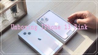 Aesthetic Unboxing IPhone 13 Pink  256gb + Full Accessories Tutorial | Initial Impressions  2022