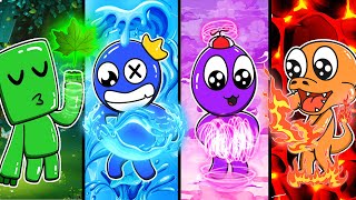 Four Elements Rainbow Friends - Fire, Water, Air and Earth | Rainbow Friends Animation