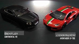 Lamborghini Aventador Vs. Bentley Continental V8 - Amazing Diecast Model cars - Review