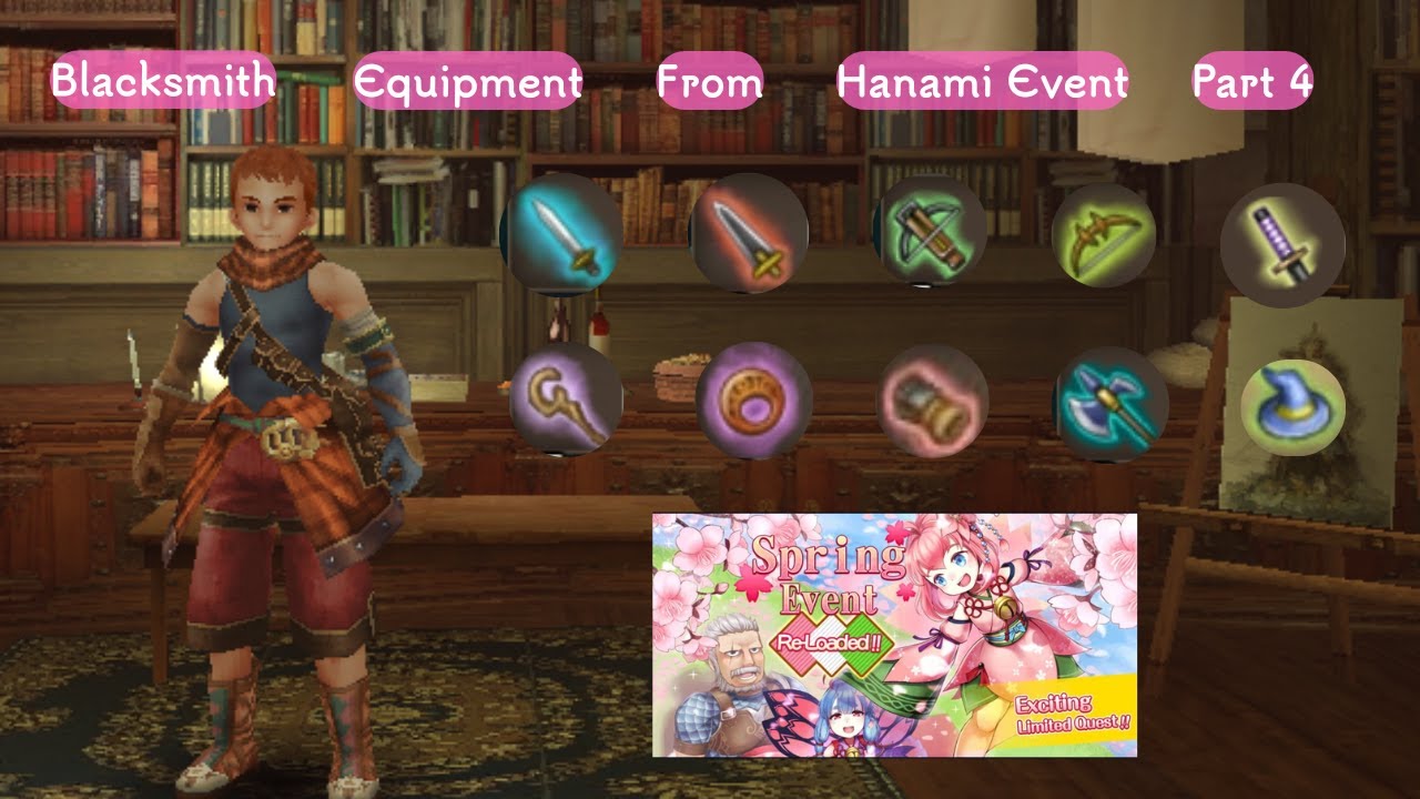Equipment from Blacksmith NPC part 4 || Hanami Event || Toram Online