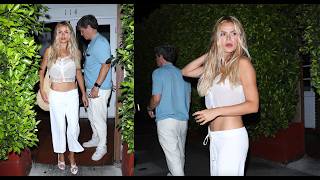 Model Brooks Nader Steps Out in All White For Dinner With Her Parents at Giorgio Baldi Restaurant