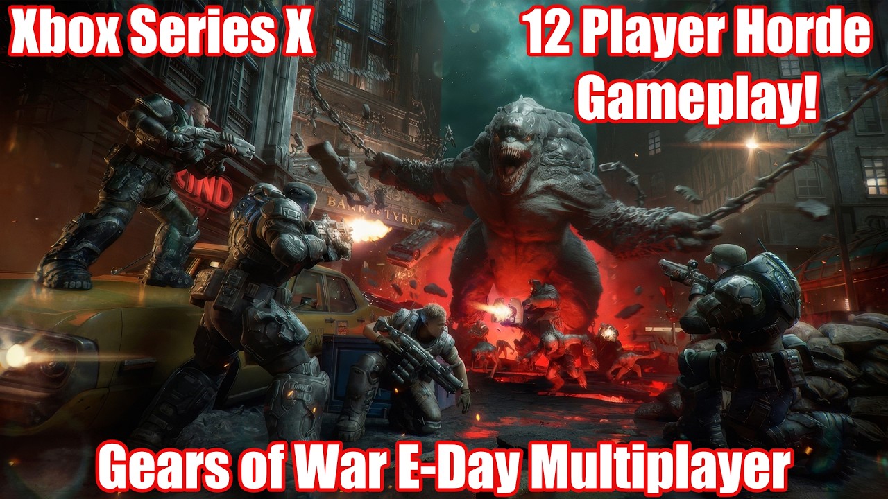 Gears of War: E-day | Multiplayer Beta | 12 Player Horde Mode Gameplay | Part 1