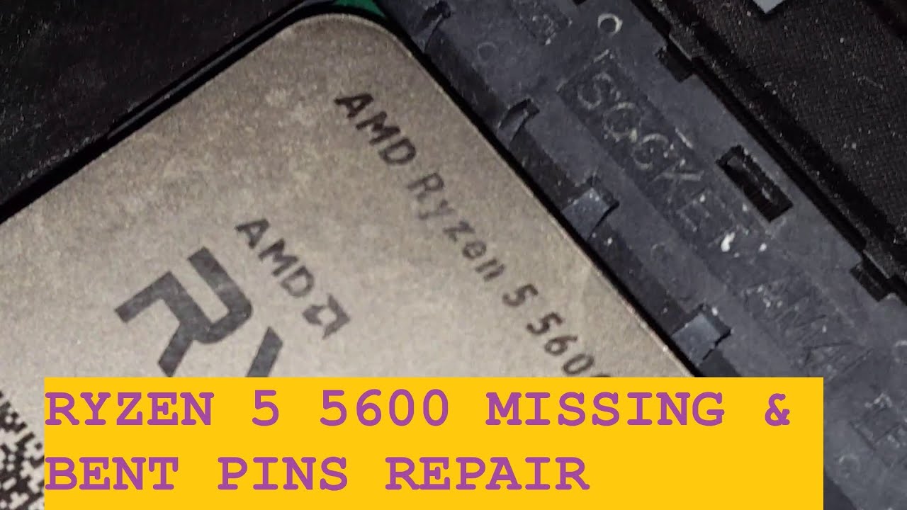 AMD Ryzen 5 5600 AM4 CPU missing & bent pin repair - It is quite ...