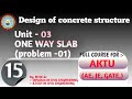 Design of concrete structure// One way slab// Problem -01//