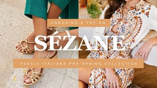 Sezane Pre-Spring Italian Collection Unboxing and Try-on - Bella Dress,  Gloria u0026 Cyrielle Sandals - YouTube