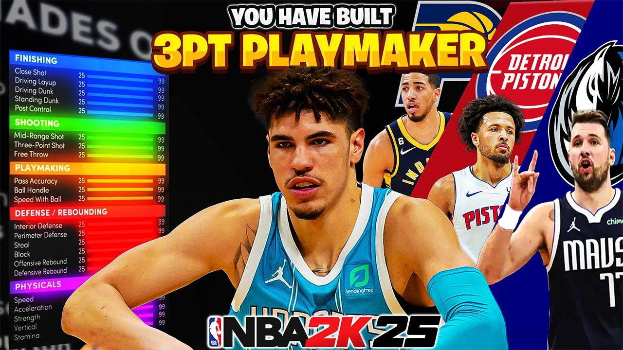 LAMELO BALL “3PT PLAYMAKER” BUILD is UNGUARDABLE in NBA 2K25! 92 PASS + 92 3PT