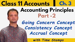 Accounting Principles | Going Concern Concept, Consistency Concept, Accrual Concept | Class 11 B.Com