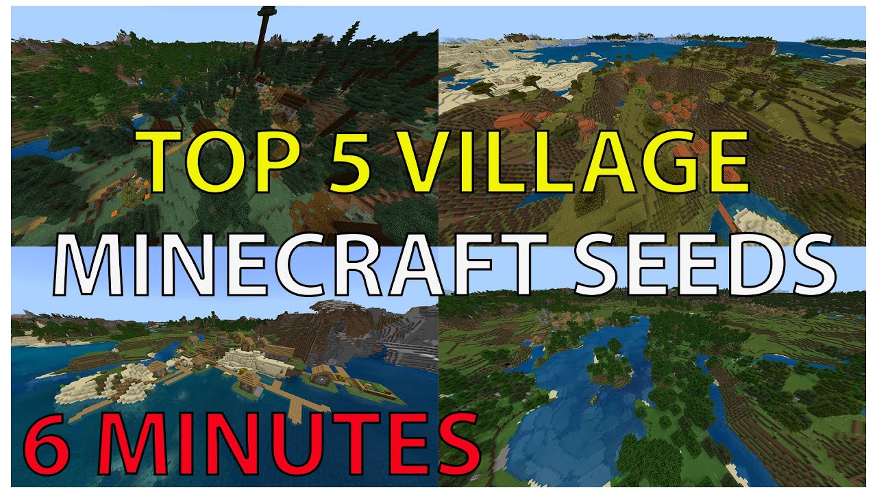 Top 5 Village Minecraft Seeds Minecraft Bedrock 1.17 YouTube