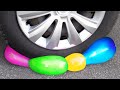 Crushing Crunchy & Soft Things by Car! EXPERIMENT Car vs SLIME, COLA CAR TOYS