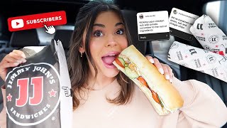 Trying My Subscribers' Jimmy John's Favorites! 🥪👀