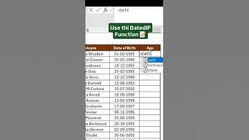 How to calculate age in Ms Excel. #trending #excel #viral #exceltips #shorts #tips