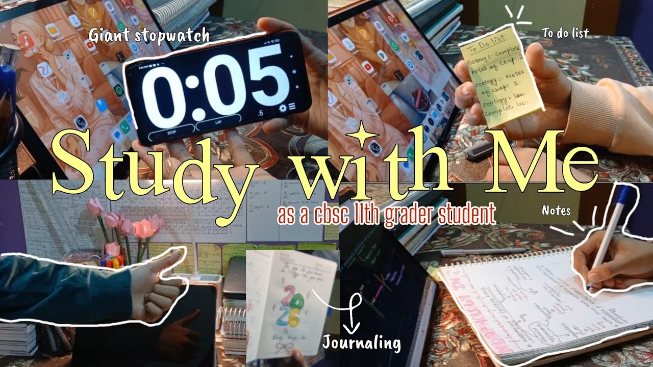 Study with me 📚🫶🏻 as a cbse 11th grader student 📖🖋| study session of 2026🎒| Hello 2k26 💕🫧