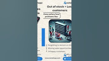 Nextshopz Inventory Management | Never Lose Sales Again | Smart Stock Alerts for E-commerce