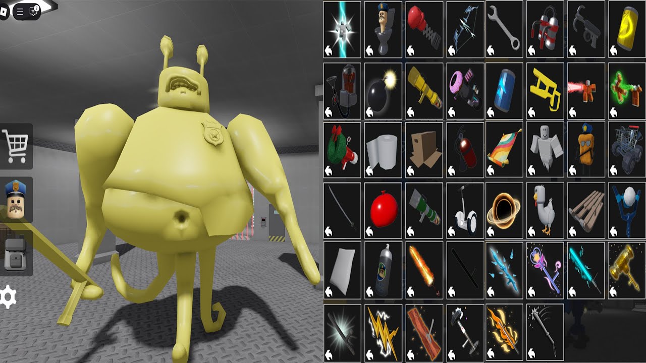 BARRY'S PRISON RUN! (OBBY) ALIEN BASE - GIGANT GOLD ALIEN BOSS - All Items & All Morphs Unlocked