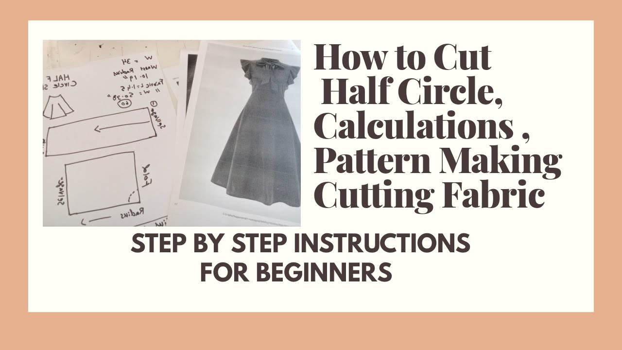 How to Make Half Circle Dress with Tie Collar How to Cut Half Circle Skirt 180° Flare Saliqa