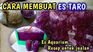 CARA MEMBUAT ES TARO AQUARIUM || Jual 3000an untung berlipat...!!! (Es taro kekinian)