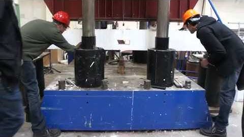Concrete beam load test to failure